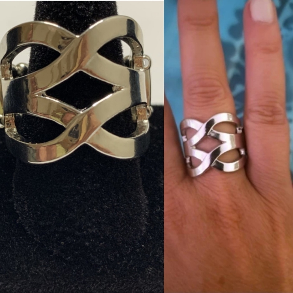 Silver statement ring